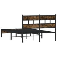 Bedframe met hoofdbord zonder matras sonoma eiken 120x190 cm - thumbnail