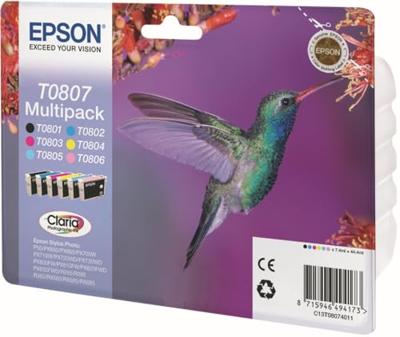 Epson Multipack 6-colours T0807 Claria Photographic Ink - [C13T08074011]