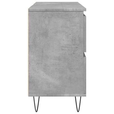 Badkamerkast 80x33x60 cm bewerkt hout betongrijs