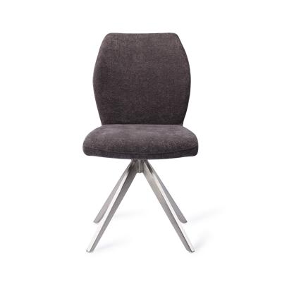 Jesper Home Ikata eetkamerstoel Almost Black turn steel