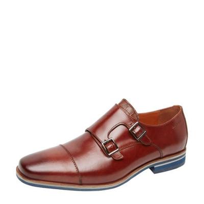 Van Lier Adonis leren gespschoenen cognac