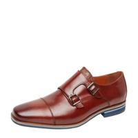 Van Lier Adonis leren gespschoenen cognac - thumbnail