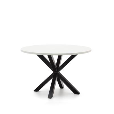 Kave Home Ronde Eettafel 'Argo' Melamine, 120cm, kleur Wit Kave Home Ronde Eettafel 'Argo' Melamine, 120cm, kleur Wit