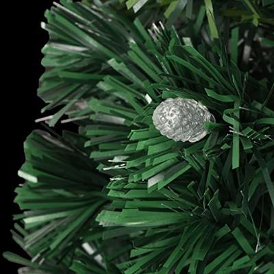 VidaXL Voorverlichte kerstboom met standaard en led 150 cm glasvezel
