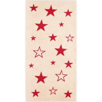 Cawö Cawo Christmas Edition 792 Stars Handdoek rot