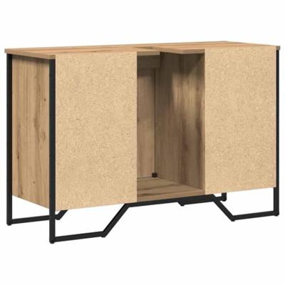 Badkamer Wasbak Kast Ambachtelijk Eiken 91x35x60 cm Gefabriceerd Hout