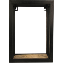HSM Collection wandbox Levels - naturel/zwart - 25x14x35 cm