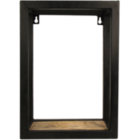 HSM Collection wandbox Levels - naturel/zwart - 25x14x35 cm - thumbnail