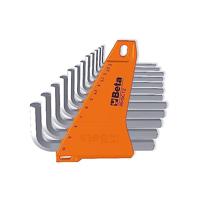 Beta 12-delige set haakse inbussleutels, verchroomd (art. 96) met support 96/SC12 - 000960395 - thumbnail