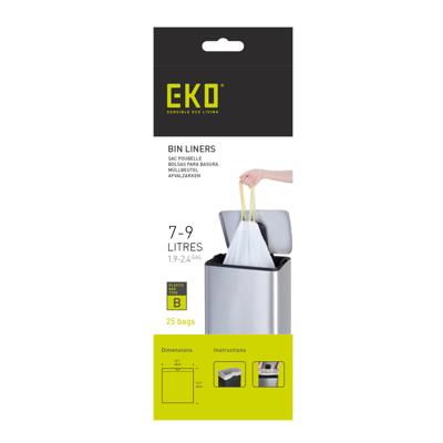 Afvalzak eko mdpe type b trekb 40x45cm 7-9l wit | 6 stuks