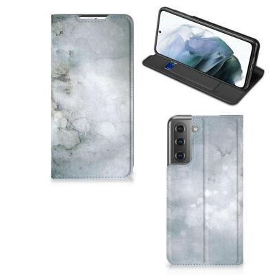 Bookcase Samsung Galaxy S21 FE Painting Grey Bookcase Samsung Galaxy S21 FE Painting Grey