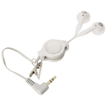 Uittrekbare oortelefoon wit