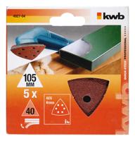 kwb 492704 Deltaschuurpapier Korrelgrootte (num) 40 (Ø) 105 mm 5 stuk(s) - thumbnail