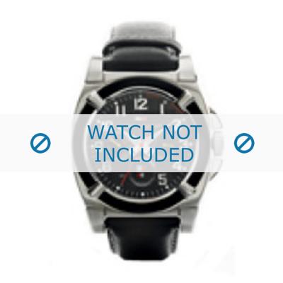 Tommy Hilfiger horlogeband TH-50-1-14-0716 / TH679300955 Leder Zwart + zwart stiksel Tommy Hilfiger horlogeband TH-50-1-14-0716 / TH679300955 Leder Zwart + zwart stiksel