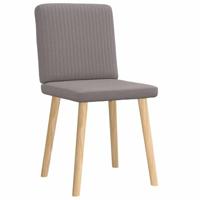 Eetkamerstoelen draaibaar 2 st stof taupe - thumbnail