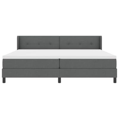 Donkergrijs Boxspringbed met Matras, 200 x 200 cm, Stof