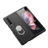 Lunso - Armor Guard backcover hoes met ringhouder - Samsung Galaxy Z Fold3 - Zwart - thumbnail