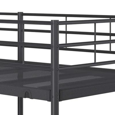 Stapelbed zonder matras 90x190 cm staal zwart