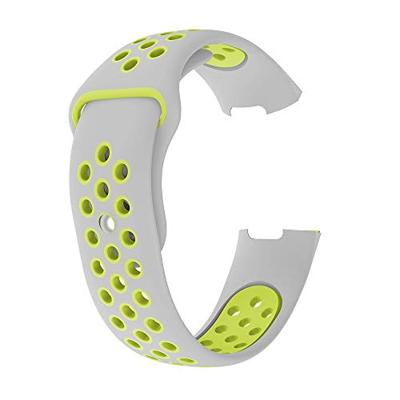 Fitbit Charge 3 & 4 siliconen DOT bandje - Groen / Grijs - Maat: Large - thumbnail