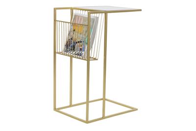 Tijdschriftenrek DKD Home Decor Gouden Metaal Spiegel 48 x 35 x 71 cm