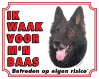 Groenendaeler Waakbord - Ik waak voor mijn baas - thumbnail