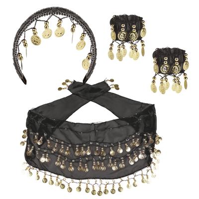 set belly dance zwart