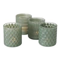 Boltze Home Theelichthouder dustin ø8xh9cm groen - thumbnail