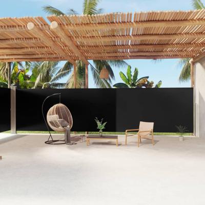 VidaXL Windscherm uittrekbaar 200x1200 cm zwart