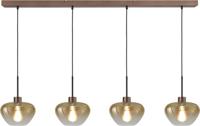 Masterlight 4-lichts hanglampGenua bruin met goud glas Ø 24cm - 2971-15-15-130-4-24 - thumbnail
