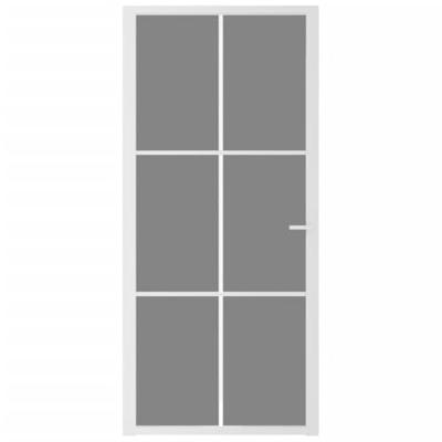 VidaXL Binnendeur 93x201,5 cm esg-glas en aluminium wit - thumbnail