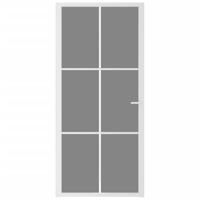 VidaXL Binnendeur 93x201,5 cm esg-glas en aluminium wit - thumbnail