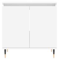 Badkamerkast 58x33x60 cm bewerkt hout wit - thumbnail