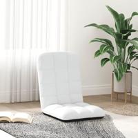 Vloerstoel inklapbaar 71x51x62 cm stof wit - thumbnail