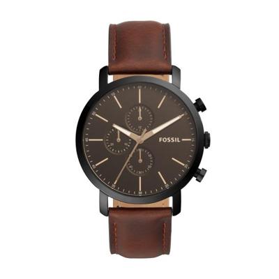 Horlogeband Fossil BQ2461 Leder Bruin 22mm
