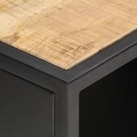 Tv-meubel met bewerkte deur 90x30x40 cm ruw mangohout - thumbnail