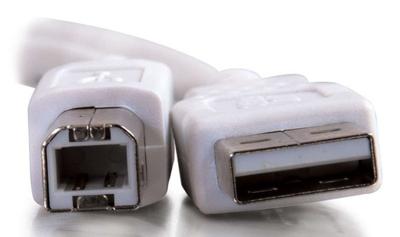 C2G USB 2.0 A/B Kabel 1 m - USB kabel (USB A, USB B, 1 m, 0.059 kg (0.13 lbs) Wit
