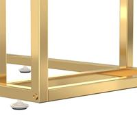 Computer bijzettafel 50x35x65 cm gehard glas zwart - thumbnail