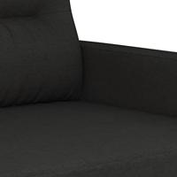 Driezitsbank 180 cm stof zwart - thumbnail