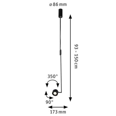 Paulmann Puric Pane I 79772 LED-hanglamp LED 9.5 W Zwart Paulmann Puric Pane I 79772 LED-hanglamp LED 9.5 W Zwart