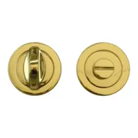 Hdd Pro WC Garnituur Rond Draairozas Messing Gepolijst - thumbnail