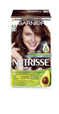 Garnier Nutrisse Crème Permanente Haarverf 4.3 Goud Middenbruin Garnier Nutrisse Crème Permanente Haarverf 4.3 Goud Middenbruin