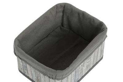 Basket spelset DKD Home Decor Wit Grijs Bamboe Hout MDF 51 x 35 x 33 cm