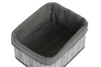 Basket spelset DKD Home Decor Wit Grijs Bamboe Hout MDF 51 x 35 x 33 cm - thumbnail