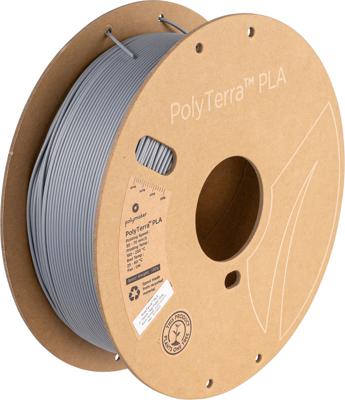 Polymaker PA04009 Regular Filament PLA kunststof Gering kunststofgehalte, Mat 1.75 mm 3000 g Fossil Grey PolyTerra™ 1 stuk(s)