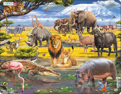 Selecta Larsen legpuzzel dieren - afrikaanse savanne, 43st.