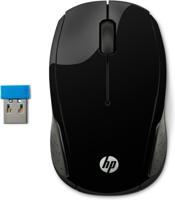 HP Wireless 200 Muis Radiografisch Optisch Zwart 3 Toetsen 1000 dpi - thumbnail