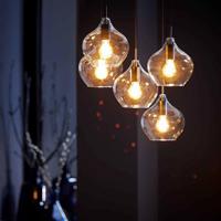 Light & Living Hanglamp 'Rakel' Getrapt, 5-Lamps, kleur Mat Zwart - thumbnail