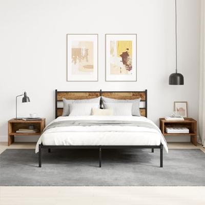 Nachtkastje 2 pcs Oud hout 40 x 30 x 30 cm Bewerkt hout