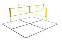 Umbro voetvolley, volleybal en badminton crossnet - 400 x 168 cm - thumbnail