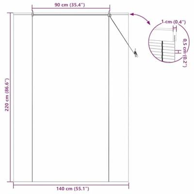 Raambuiten & Gordijnen Naturel 140 x 220 cm Bamboe